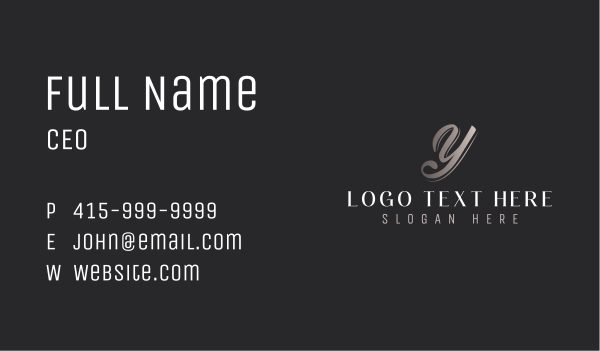 Elegant Salon Letter Y Business Card Design Image Preview