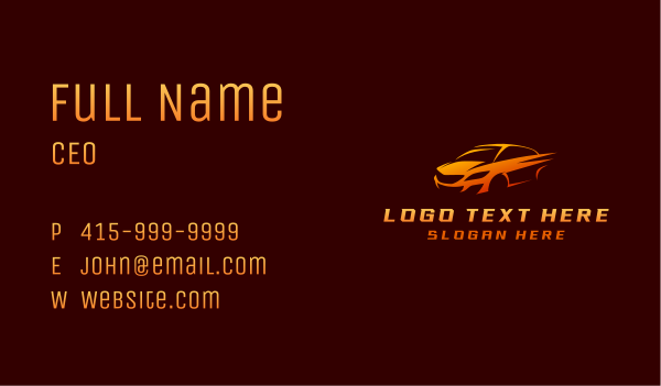 Car Race Driving Business Card Design Image Preview