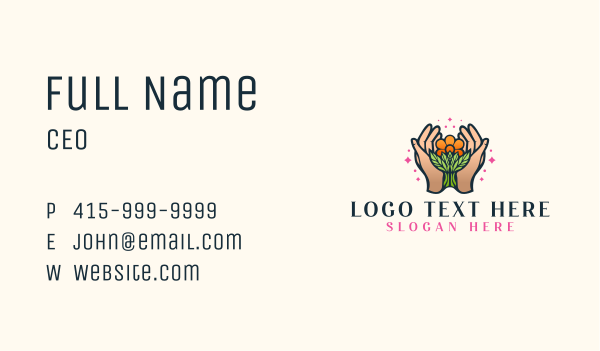 Organic Floral Gardening Business Card Design Image Preview