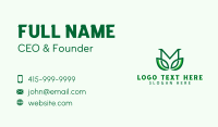 Organic Herbal Nature Letter M Business Card Preview