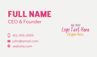 Colorful Handwritten Wordmark Business Card Image Preview