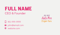 Colorful Handwritten Wordmark Business Card Image Preview