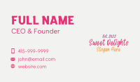 Colorful Handwritten Wordmark Business Card Image Preview