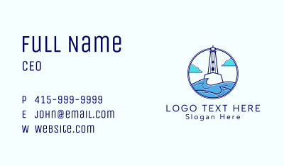 Coastal Lighthouse Business Card Image Preview