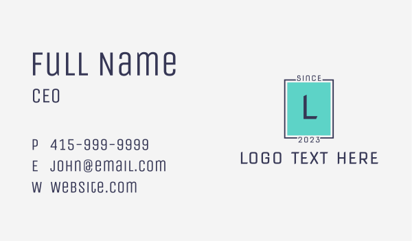 Fashion Clothing Letter Business Card Design Image Preview