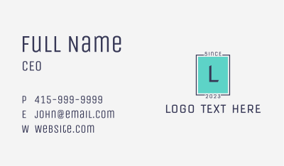 Fashion Clothing Letter Business Card Image Preview