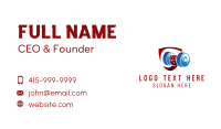 Dumbbell Gym Shield  Business Card Image Preview