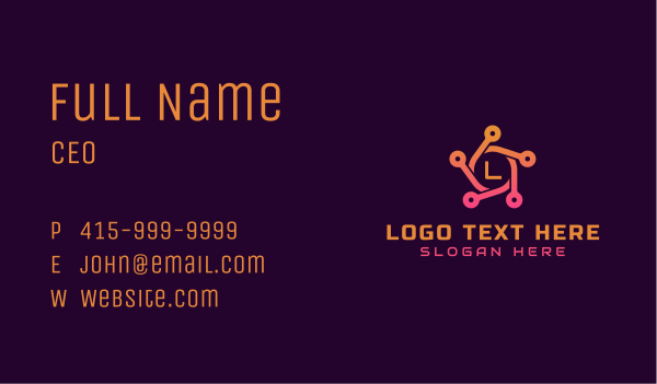 Software Technology Letter Business Card Design Image Preview