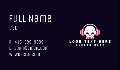 Skull Spooky Gaming Business Card Image Preview