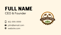 Axe Lumber Carpentry Badge Business Card Image Preview