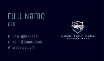 Automotive Pickup Truck Garage Business Card Image Preview