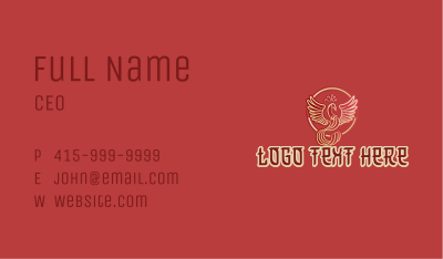Red Phoenix Mythology Business Card Image Preview