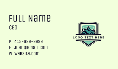 Mountain Tree Outdoor Hiking Business Card Image Preview