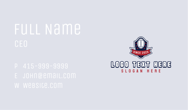 American Football Tournament Business Card Design Image Preview