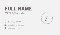 Fashion Signature Letter Business Card Design