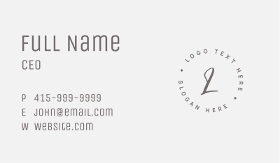 Fashion Signature Letter Business Card Image Preview