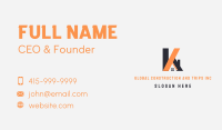 House Letter K Business Card Image Preview