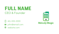 Green Mobile Documents Business Card Image Preview