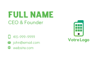 Green Mobile Documents Business Card Image Preview