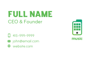 Green Mobile Documents Business Card Image Preview