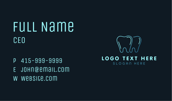 Abstract Teeth Dentistry Business Card Design Image Preview