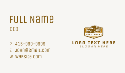 Logistics Trucking Badge Business Card Image Preview