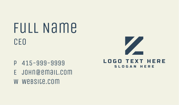 Tech Cyberspace Letter Z Business Card Design Image Preview