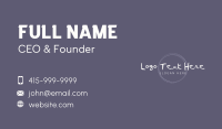 Mural Handwritten Brand Business Card Design