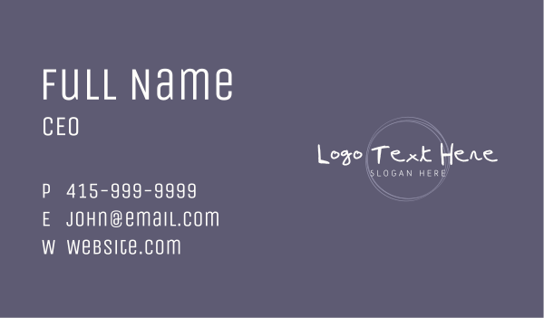 Mural Handwritten Brand Business Card Design Image Preview