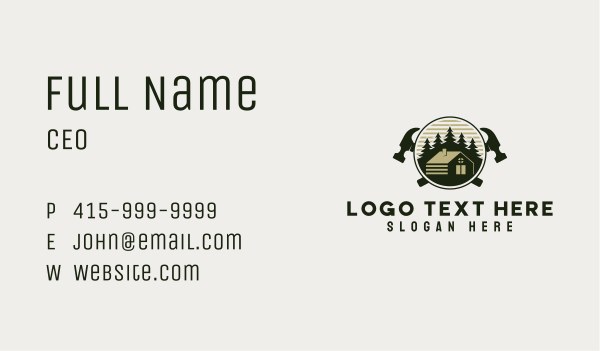 Rustic House Maintenance Business Card Design Image Preview