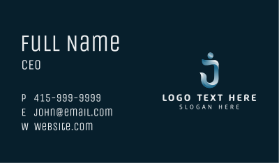 Generic Gradient Letter J Business Card Image Preview