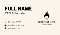 Asian Geisha Meal Bowl Business Card Preview