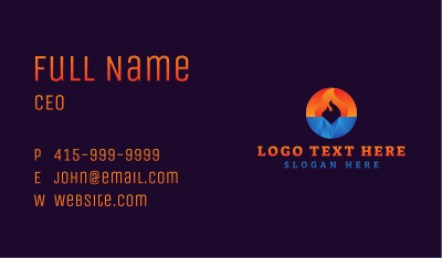 Ice Fire Thermal Business Card Image Preview