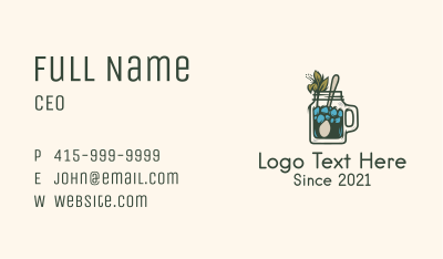 Organic Mint Drink  Business Card Image Preview