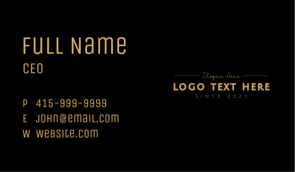 Fancy Minimalist Wordmark Business Card Design Image Preview