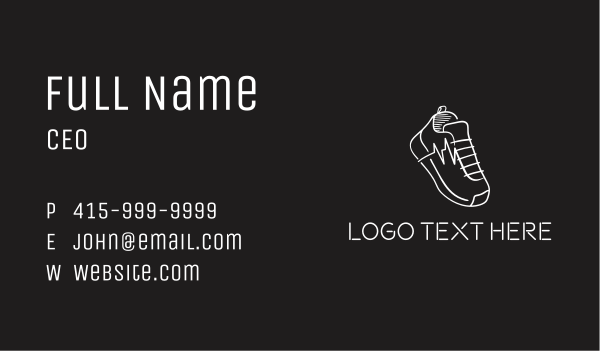 White Shoe Footwear  Business Card Design Image Preview