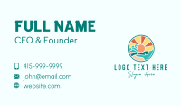 Tropical Summer Beach Business Card Preview