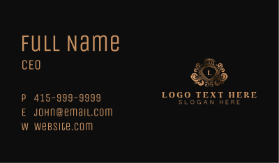 High End Hotel Shield Business Card Image Preview