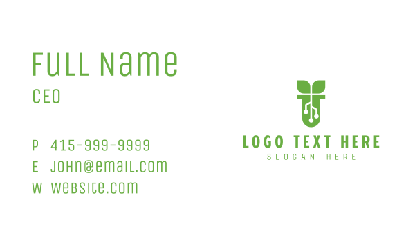 Test Tube Natural Biotech Business Card Design Image Preview