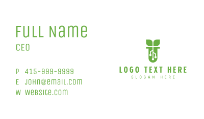 Test Tube Natural Biotech Business Card Image Preview