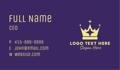 Pageant Crown Sparkle Business Card Image Preview