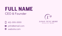 Purple Plant Letter Business Card Image Preview