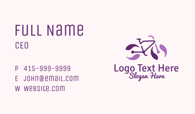 Purple Bicycle Marble Business Card Image Preview