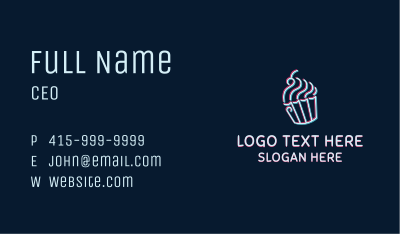 Cupcake Glitch Business Card Image Preview