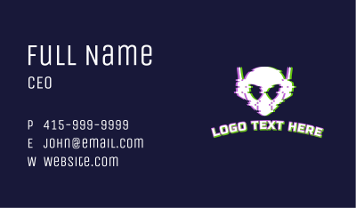 Alien Robot Gaming Business Card Image Preview