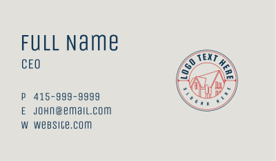 Minimalist Vintage Roofing Business Card Image Preview