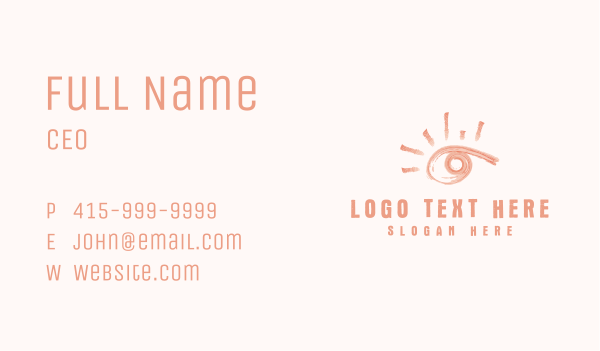 Sun Eye Paintbrush Business Card Design Image Preview