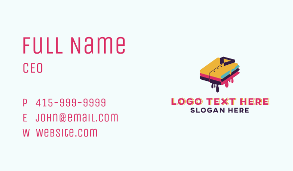 Shirt Ink Drip Business Card Design Image Preview