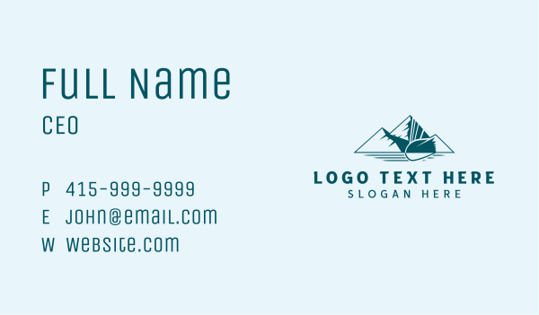 Green Mountain Excavation Business Card Design Image Preview