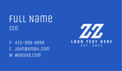 Online Gaming Letter ZHZ Business Card Image Preview